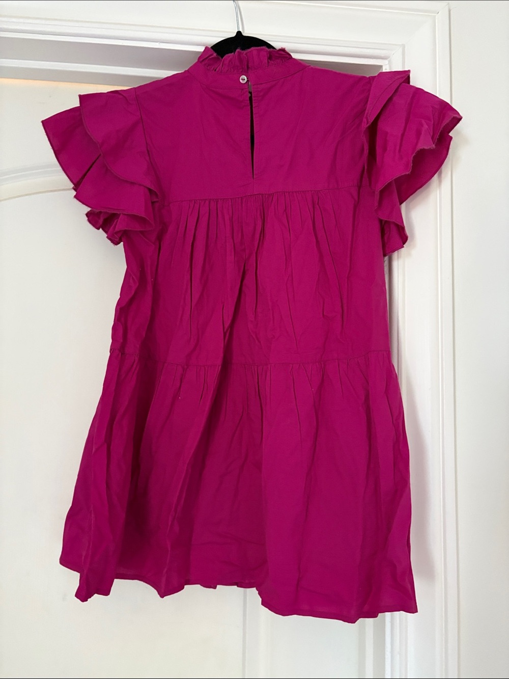 Anthropologie Maeve Ruffled Tunic Top - Fuchsia - Picture 3 of 3